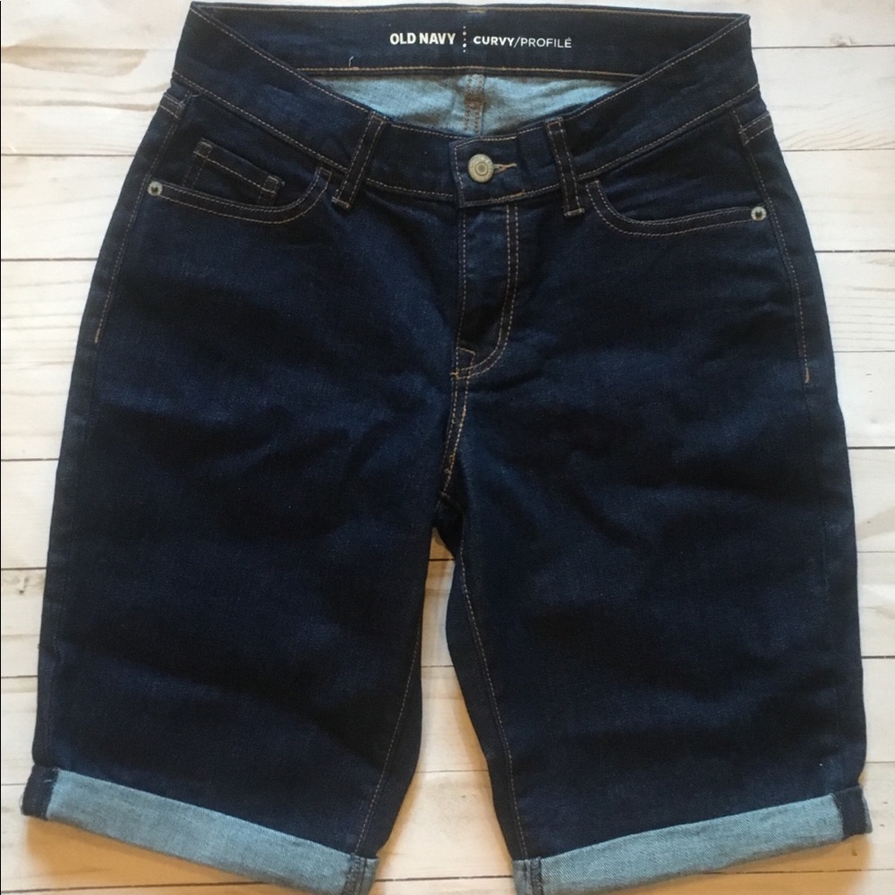 Old Navy Curvy Profile Denim Shorts Size-0